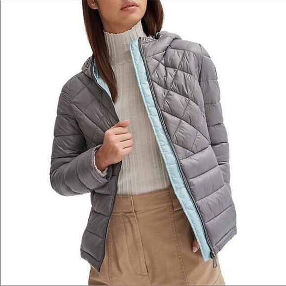 NWOT Noize Kerri Waterproof Wind Resistant Lightweight Puffer Jacket Grey Women - Picture 2 of 16